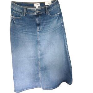 Sonoma Womens Denim Skirt Size 12 Mid Length Blue Jeans Classic fivepocket style